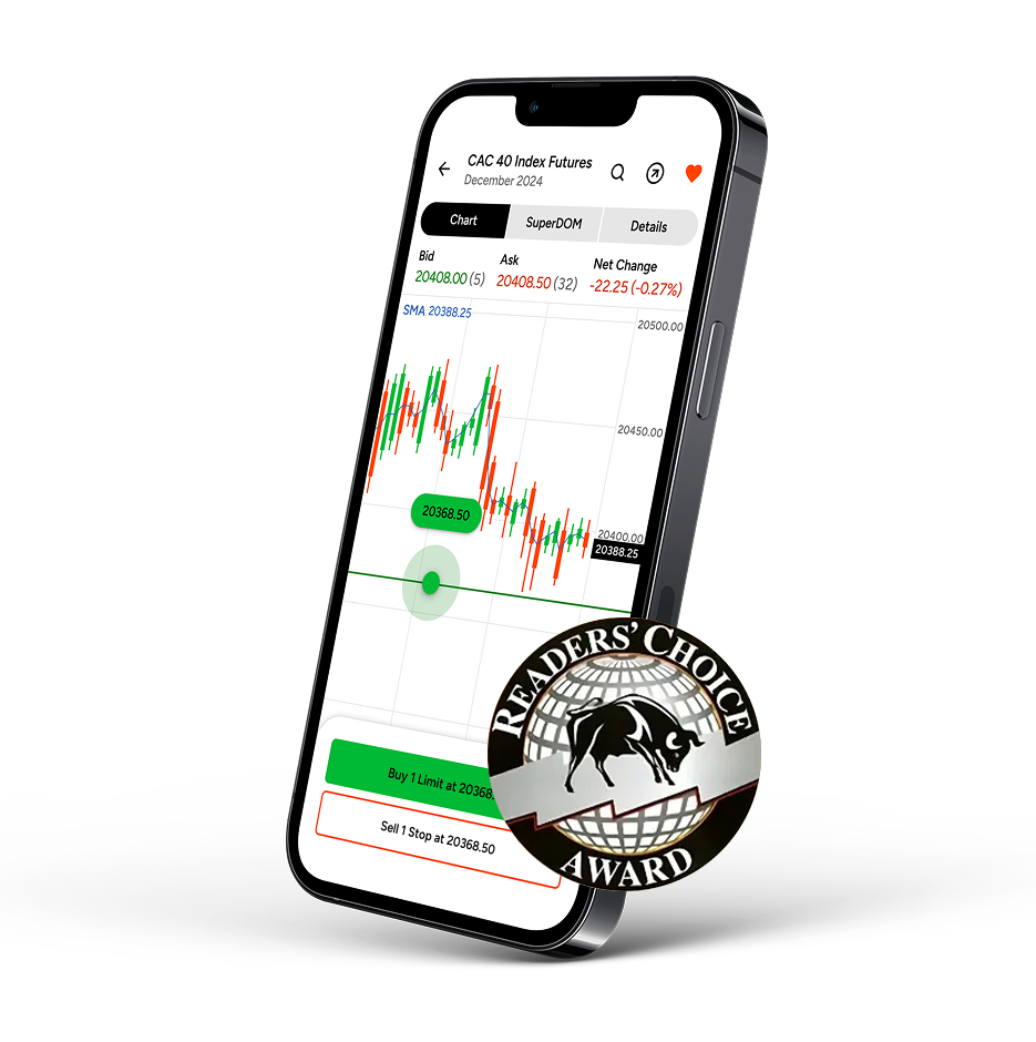 NinjaTrader platform with 2026 TASC award badge